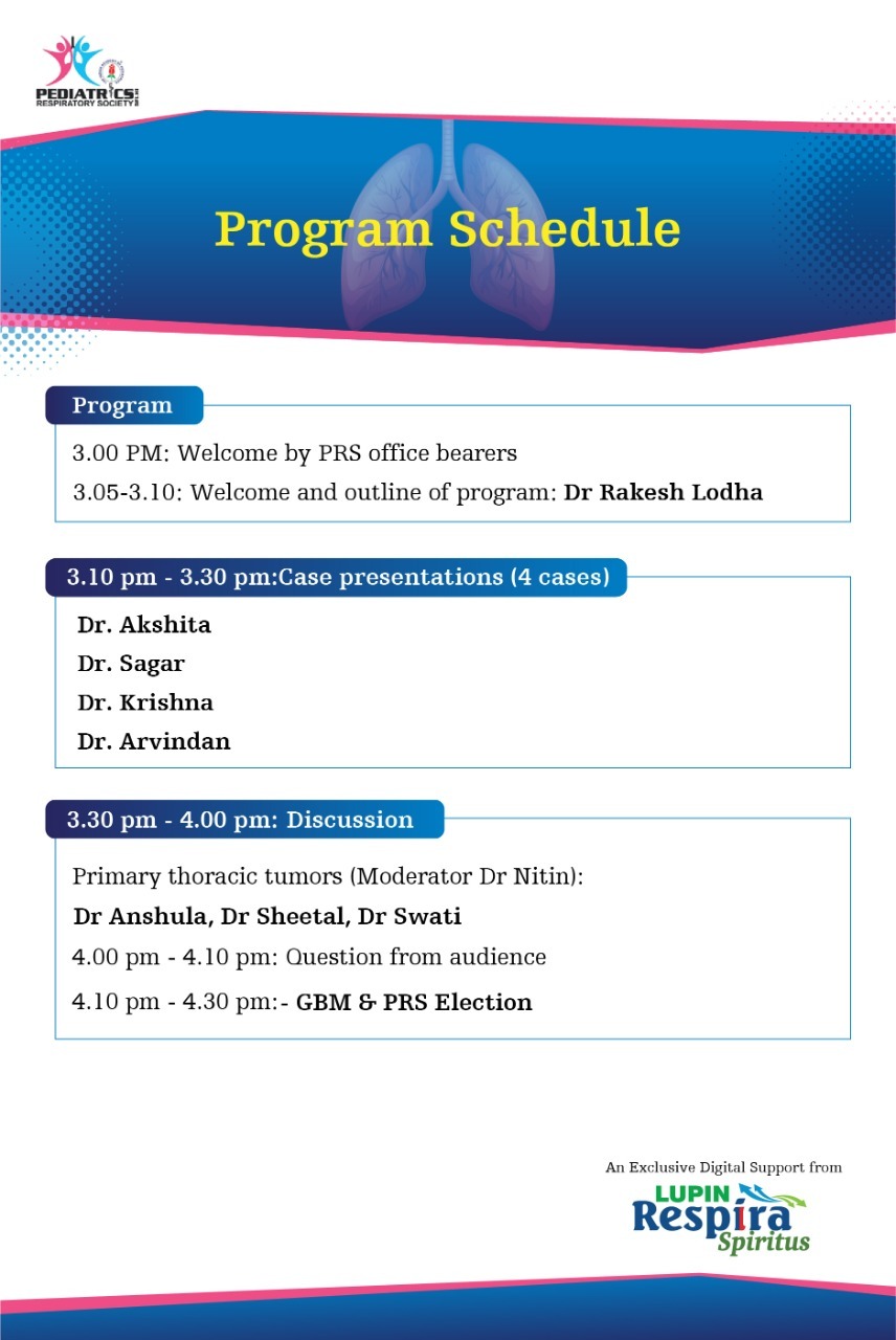 Bimonthly clinical meeting of Pediatrc Respiratory Society Delhi